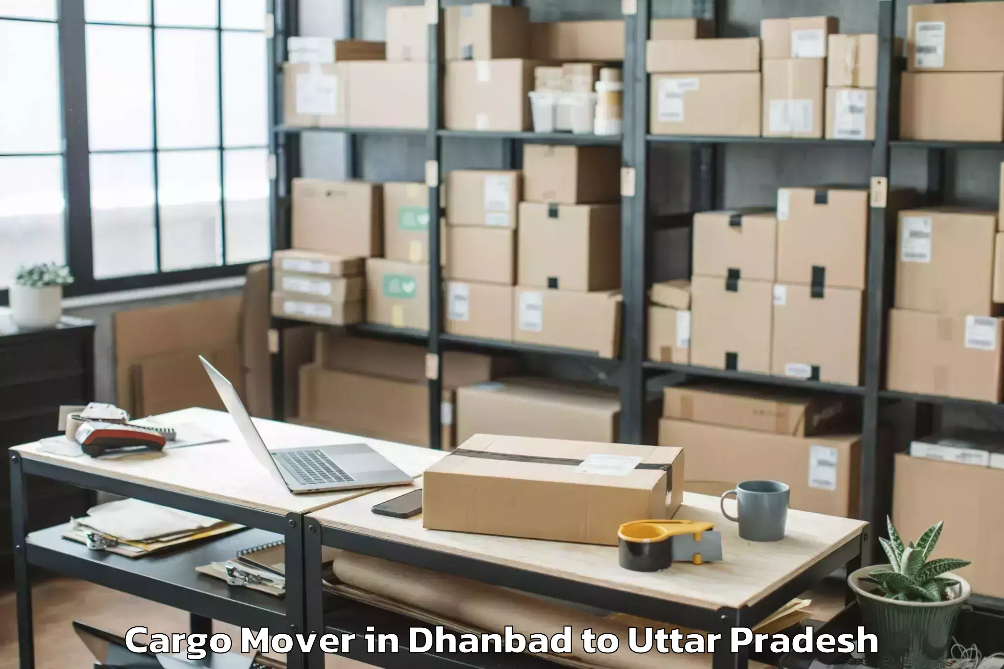 Dhanbad to Bundelkhand University Jhansi Cargo Mover Booking